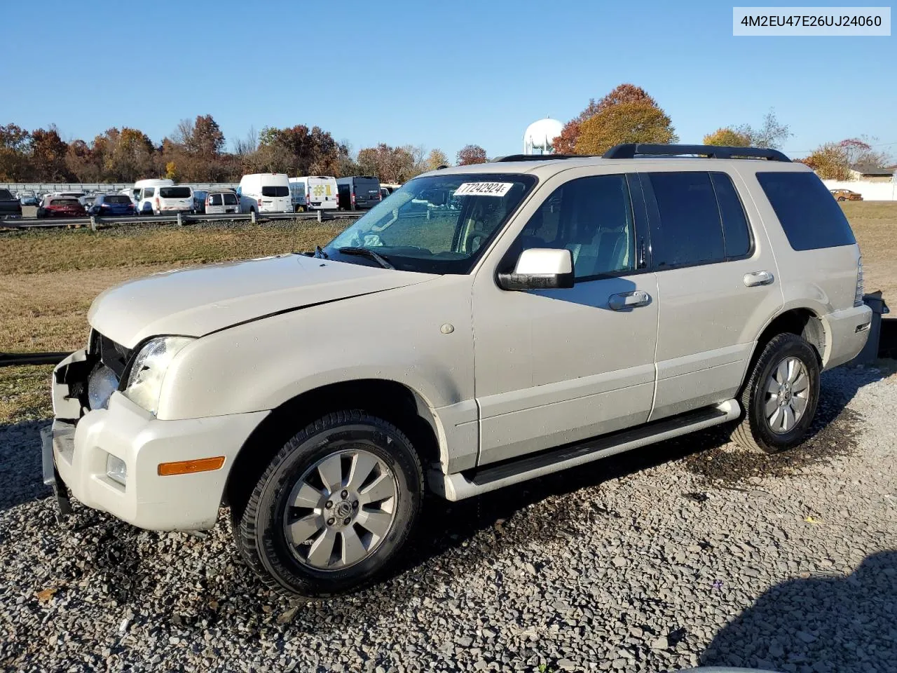 2006 Mercury Mountaineer Luxury VIN: 4M2EU47E26UJ24060 Lot: 77242924