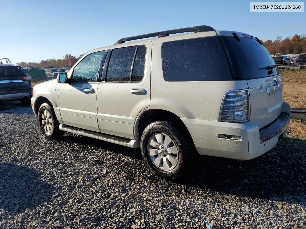 2006 Mercury Mountaineer Luxury VIN: 4M2EU47E26UJ24060 Lot: 77242924