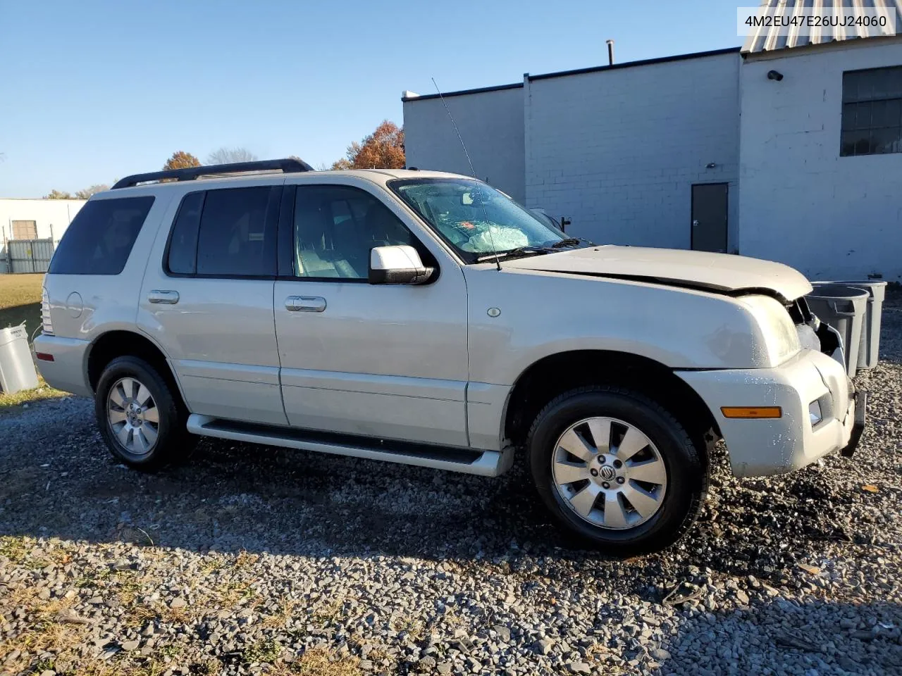 2006 Mercury Mountaineer Luxury VIN: 4M2EU47E26UJ24060 Lot: 77242924