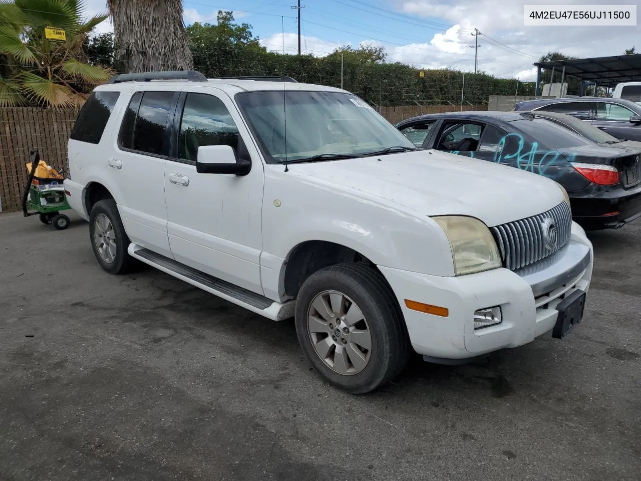 2006 Mercury Mountaineer Luxury VIN: 4M2EU47E56UJ11500 Lot: 78021704