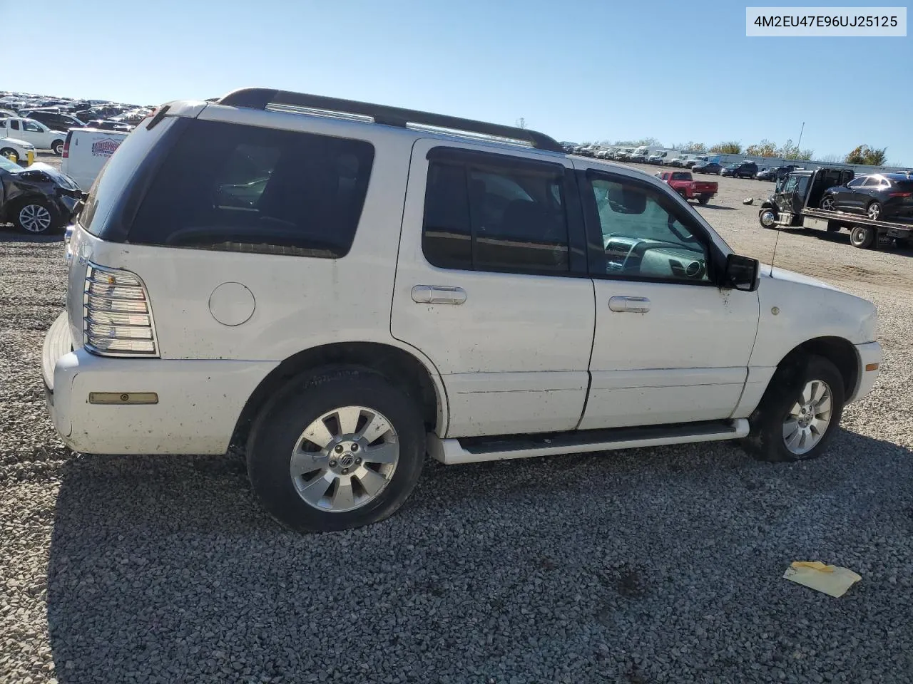 2006 Mercury Mountaineer Luxury VIN: 4M2EU47E96UJ25125 Lot: 80126724