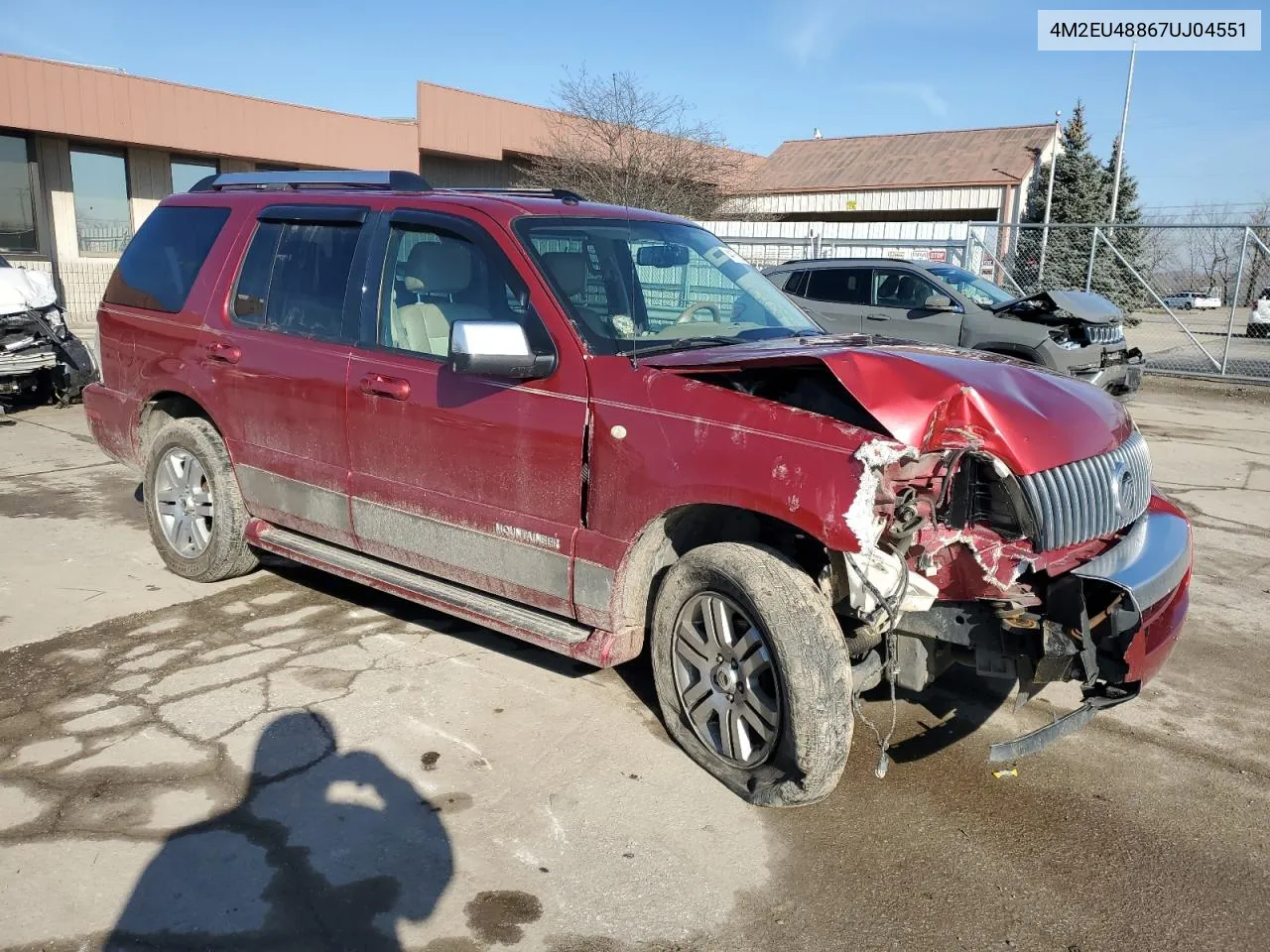 2007 Mercury Mountaineer Premier VIN: 4M2EU48867UJ04551 Lot: 68795424