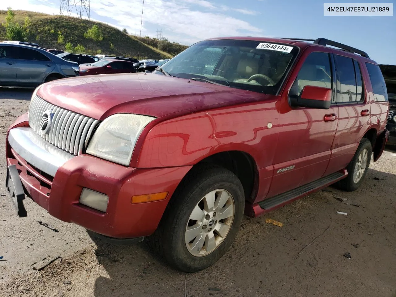 2007 Mercury Mountaineer Luxury VIN: 4M2EU47E87UJ21889 Lot: 69648144