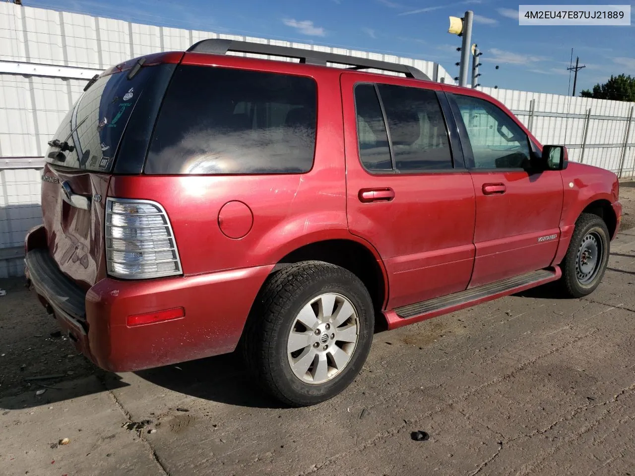 2007 Mercury Mountaineer Luxury VIN: 4M2EU47E87UJ21889 Lot: 69648144