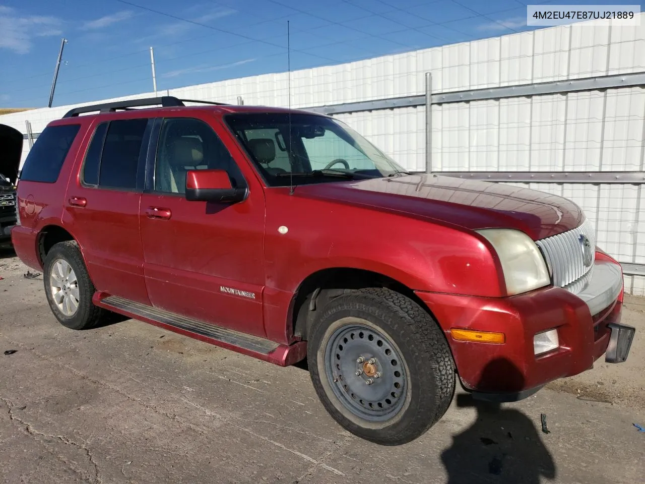 2007 Mercury Mountaineer Luxury VIN: 4M2EU47E87UJ21889 Lot: 69648144