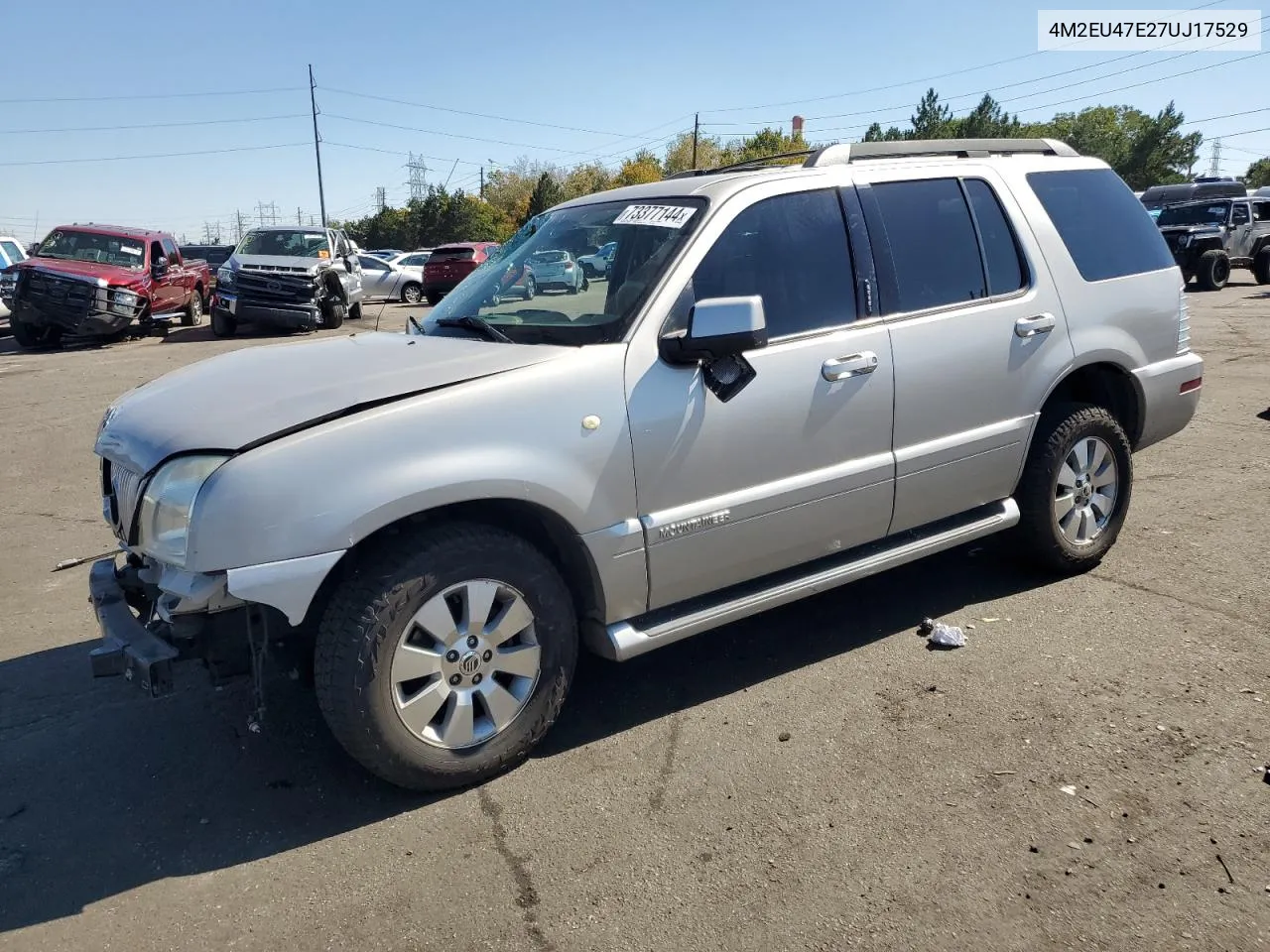 2007 Mercury Mountaineer Luxury VIN: 4M2EU47E27UJ17529 Lot: 73377144