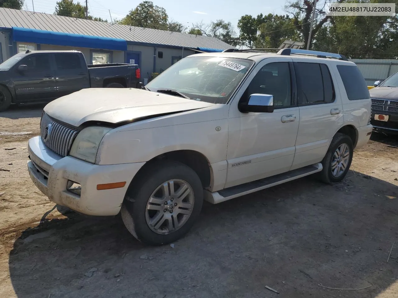 2007 Mercury Mountaineer Premier VIN: 4M2EU48817UJ22083 Lot: 75449764