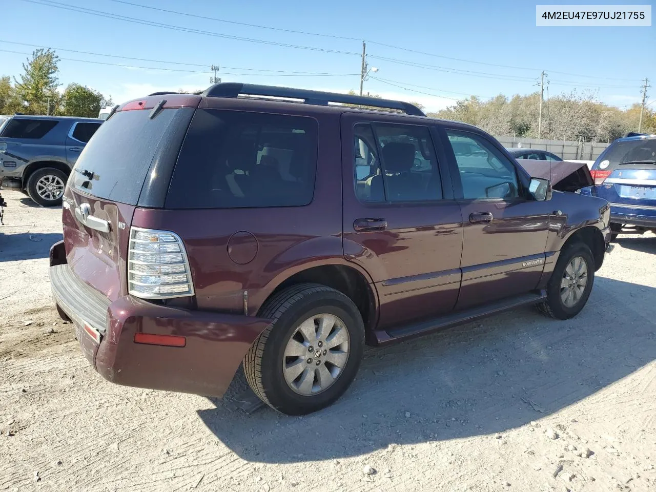 2007 Mercury Mountaineer Luxury VIN: 4M2EU47E97UJ21755 Lot: 77348084