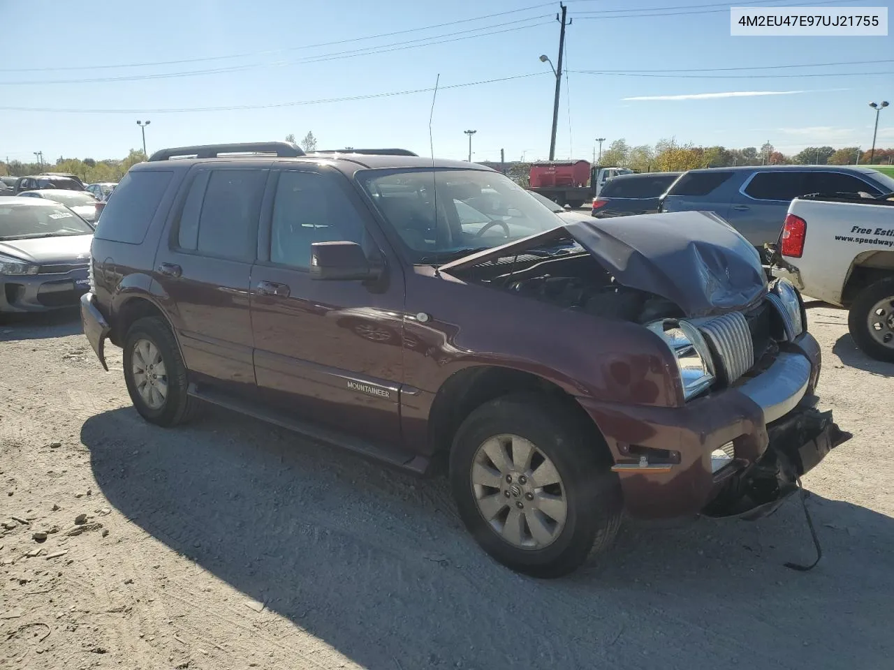 2007 Mercury Mountaineer Luxury VIN: 4M2EU47E97UJ21755 Lot: 77348084