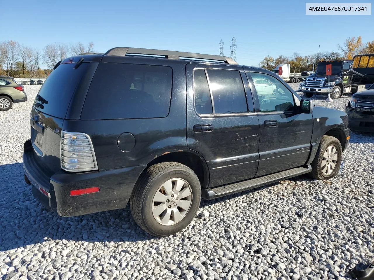 2007 Mercury Mountaineer Luxury VIN: 4M2EU47E67UJ17341 Lot: 77946064