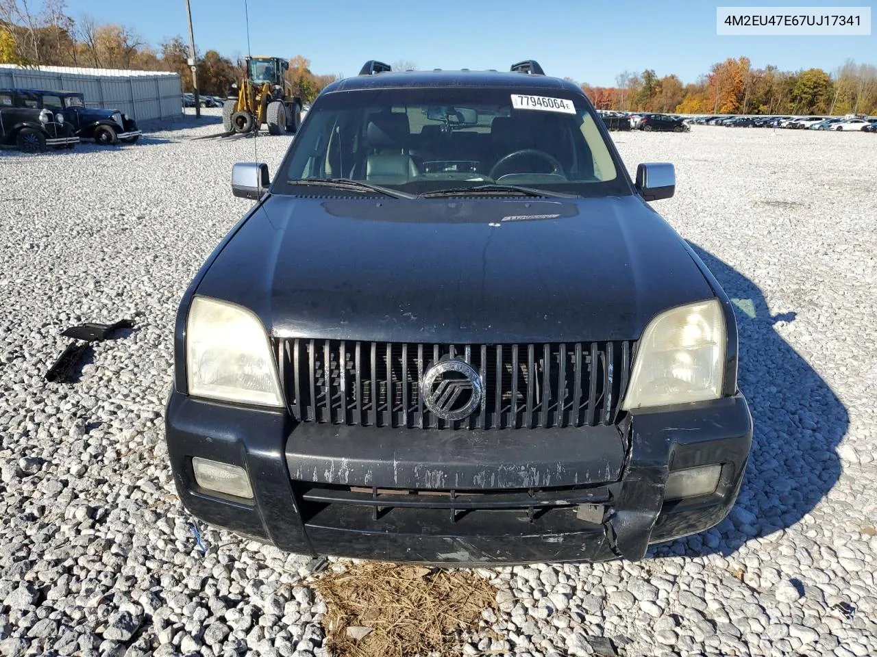 2007 Mercury Mountaineer Luxury VIN: 4M2EU47E67UJ17341 Lot: 77946064