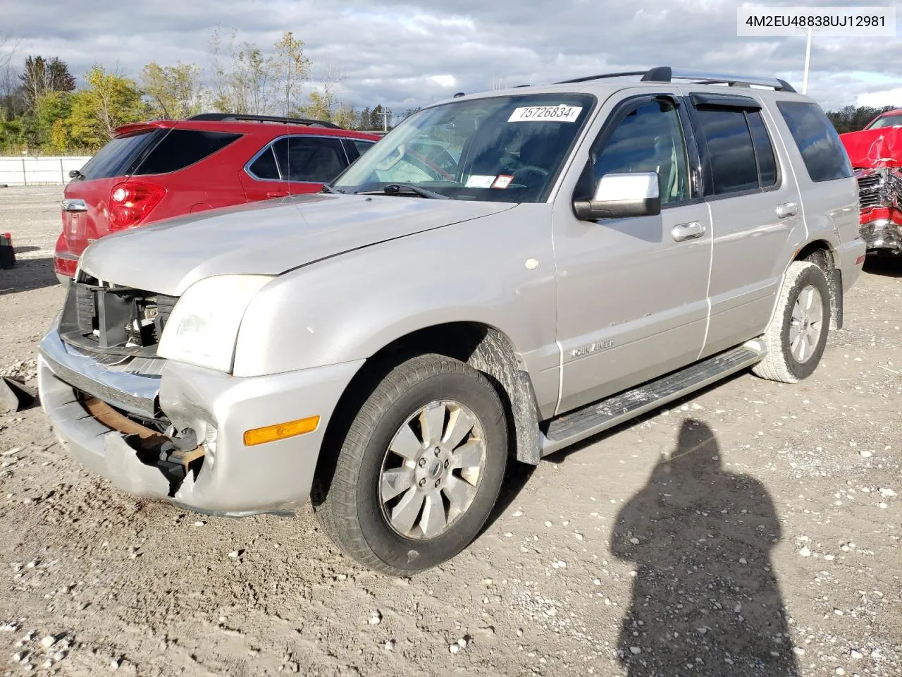 2008 Mercury Mountaineer Premier VIN: 4M2EU48838UJ12981 Lot: 75726834