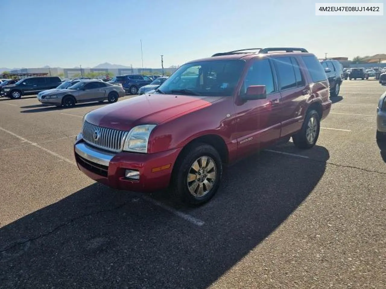 2008 Mercury Mountaineer Luxury VIN: 4M2EU47E08UJ14422 Lot: 76848854