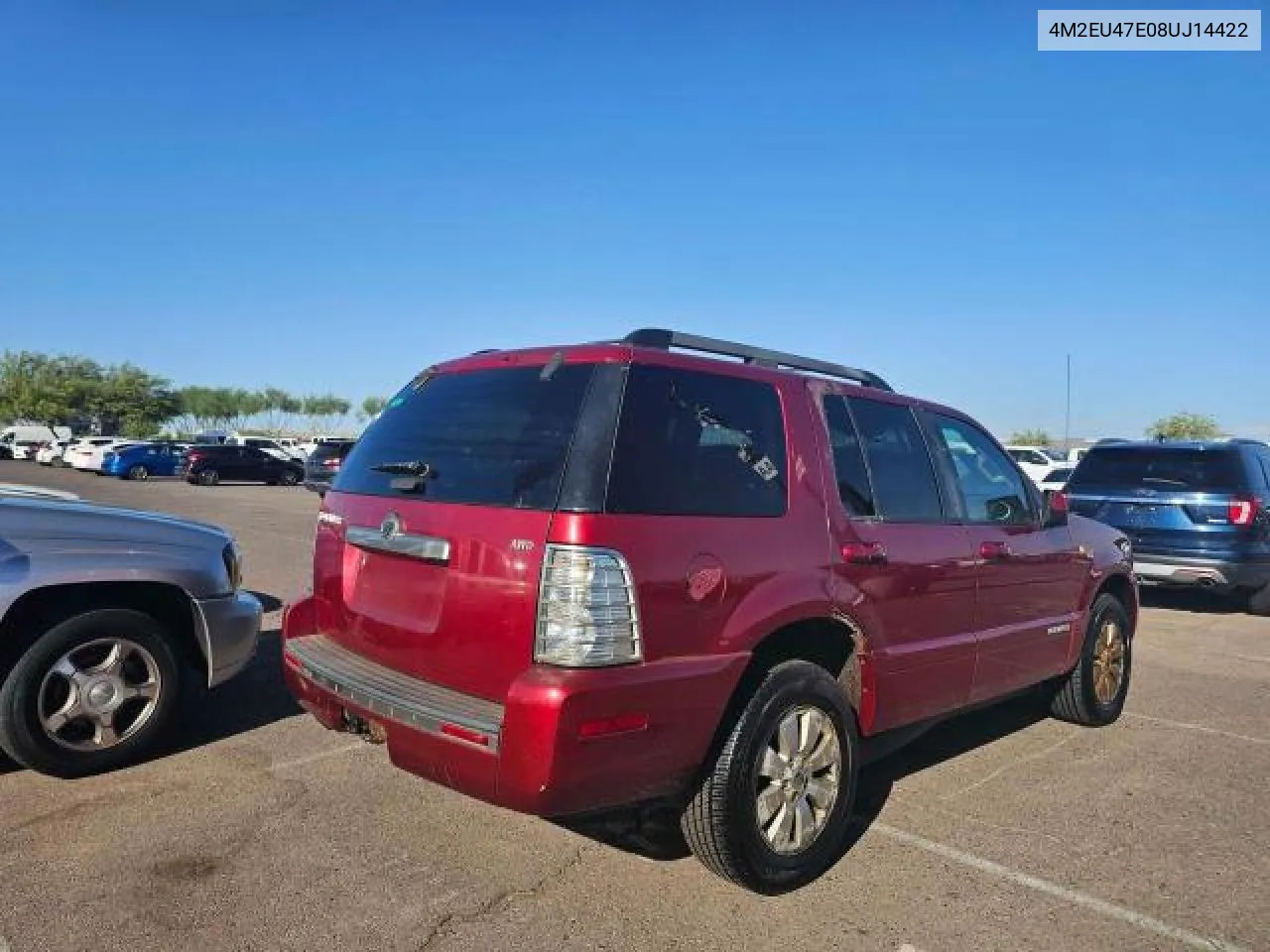 2008 Mercury Mountaineer Luxury VIN: 4M2EU47E08UJ14422 Lot: 76848854