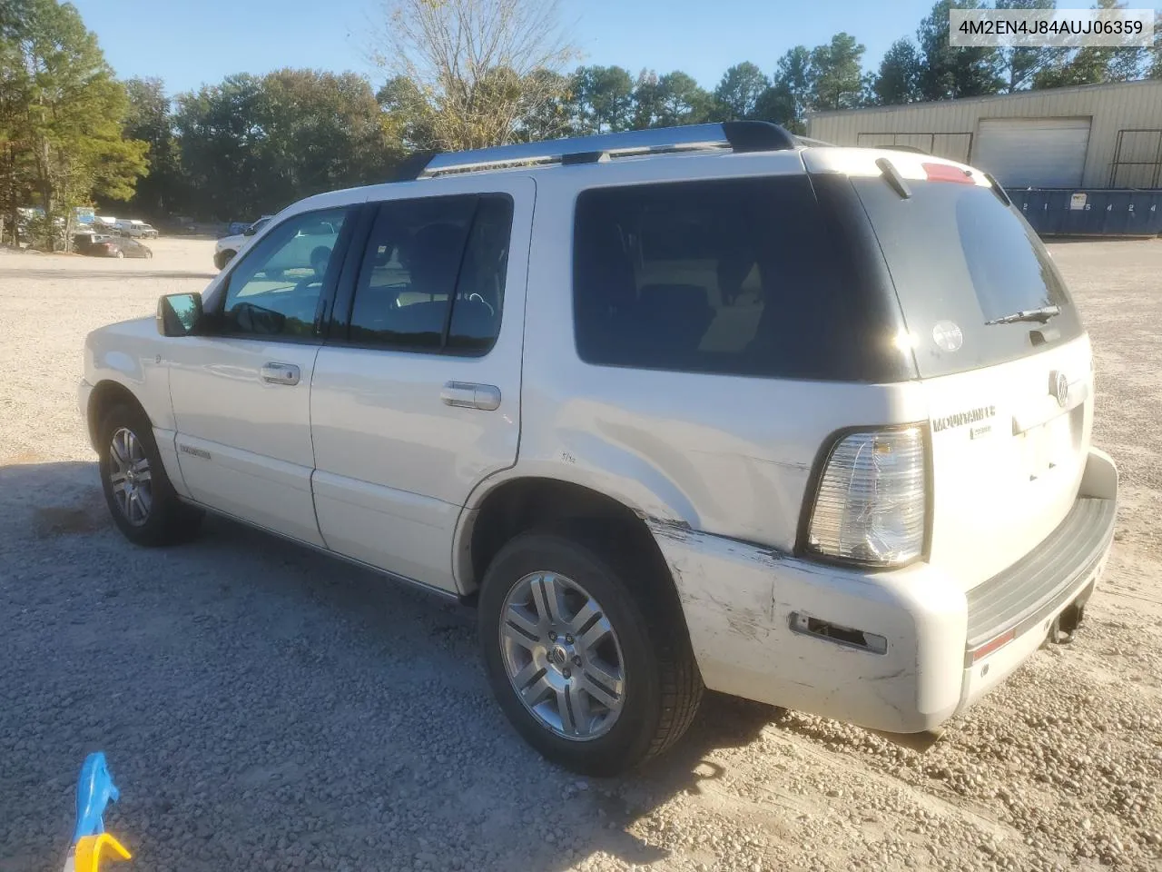 2010 Mercury Mountaineer Premier VIN: 4M2EN4J84AUJ06359 Lot: 76102574