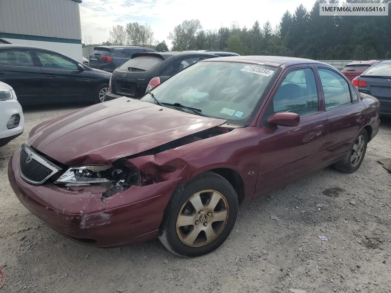 1998 Mercury Mystique Ls VIN: 1MEFM66L6WK654161 Lot: 71925034