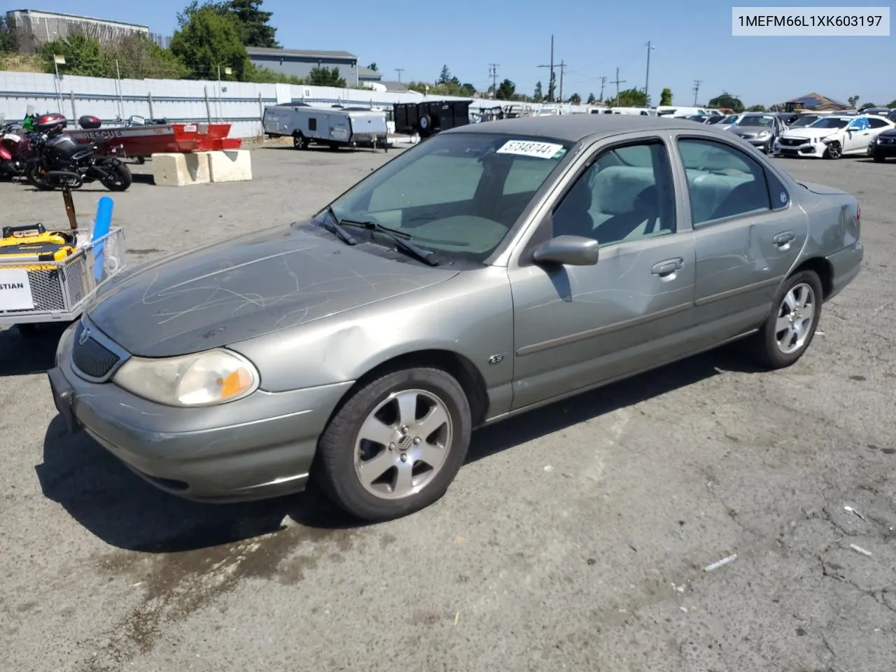 1999 Mercury Mystique Ls VIN: 1MEFM66L1XK603197 Lot: 57348744