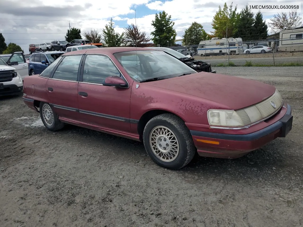 1990 Mercury Sable Gs VIN: 1MECM50UXLG630958 Lot: 71300614