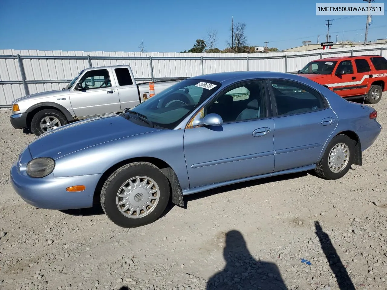 1998 Mercury Sable Gs VIN: 1MEFM50U8WA637511 Lot: 75056724