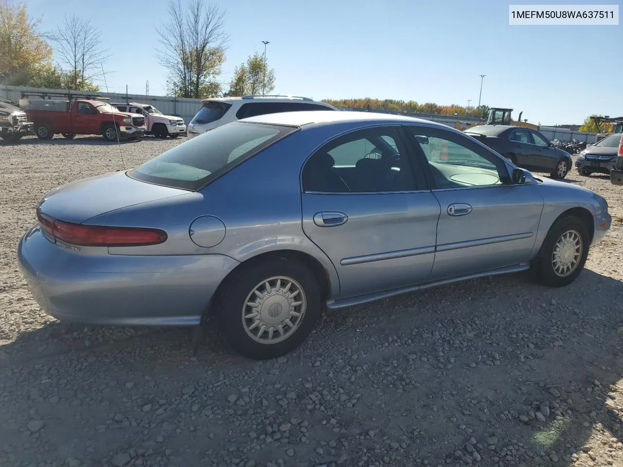 1998 Mercury Sable Gs VIN: 1MEFM50U8WA637511 Lot: 75056724