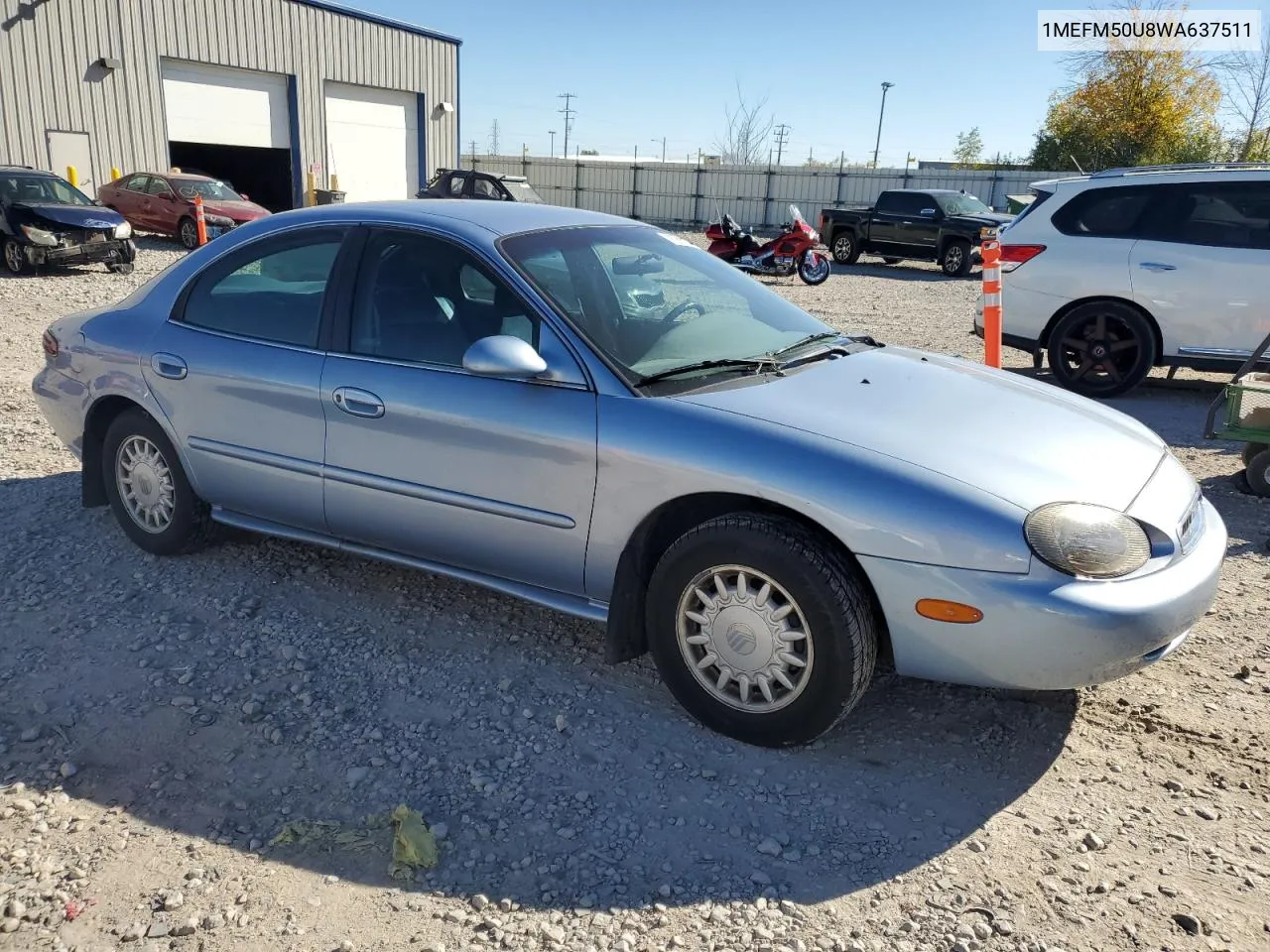 1998 Mercury Sable Gs VIN: 1MEFM50U8WA637511 Lot: 75056724