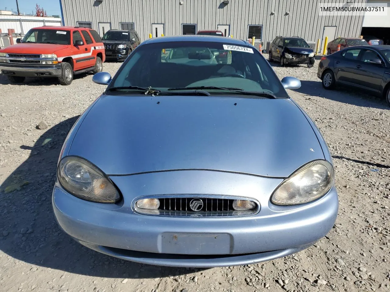 1998 Mercury Sable Gs VIN: 1MEFM50U8WA637511 Lot: 75056724