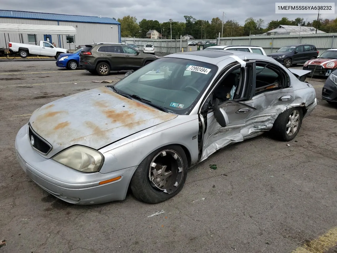 2000 Mercury Sable Ls Premium VIN: 1MEFM55S6YA638232 Lot: 72992494