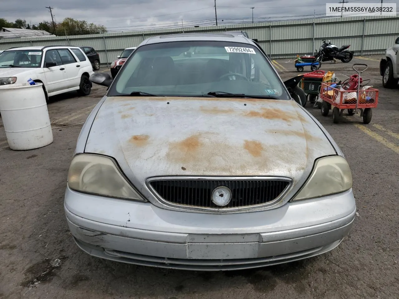 2000 Mercury Sable Ls Premium VIN: 1MEFM55S6YA638232 Lot: 72992494