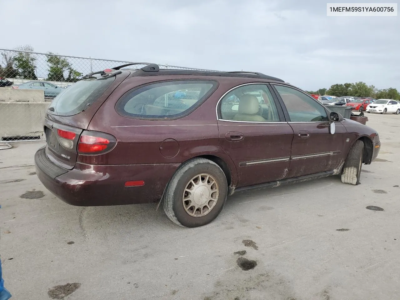 2000 Mercury Sable Ls Premium VIN: 1MEFM59S1YA600756 Lot: 78743334