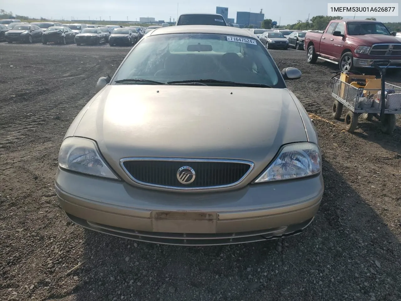 2001 Mercury Sable Ls VIN: 1MEFM53U01A626877 Lot: 71647524