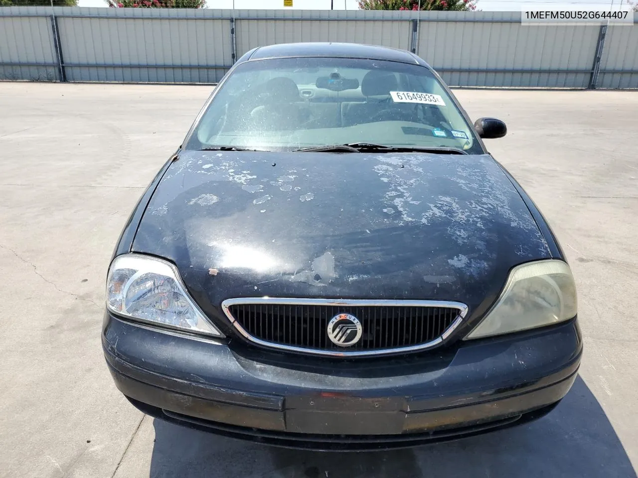 2002 Mercury Sable Gs VIN: 1MEFM50U52G644407 Lot: 74194374