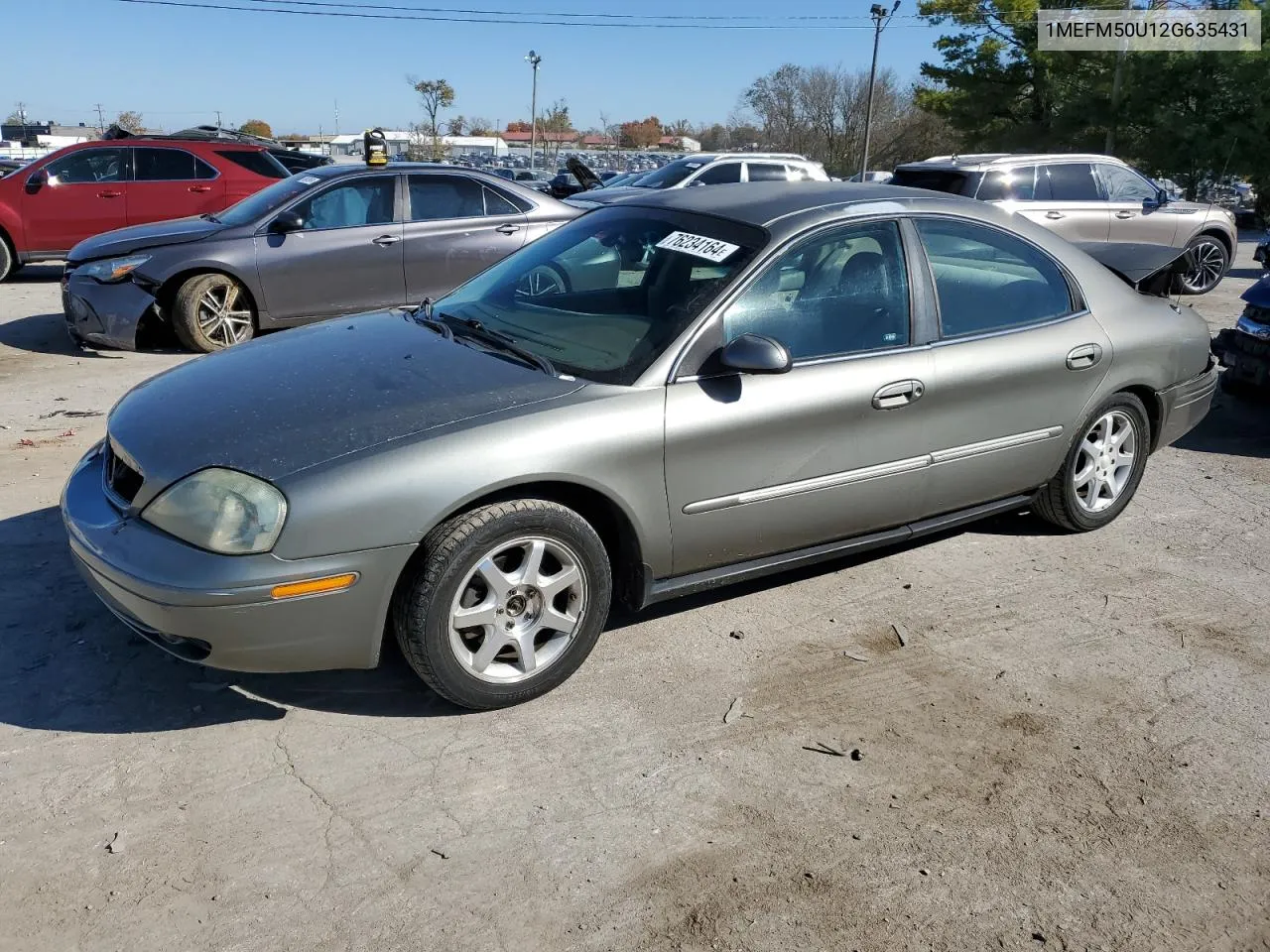 2002 Mercury Sable Gs VIN: 1MEFM50U12G635431 Lot: 76234164