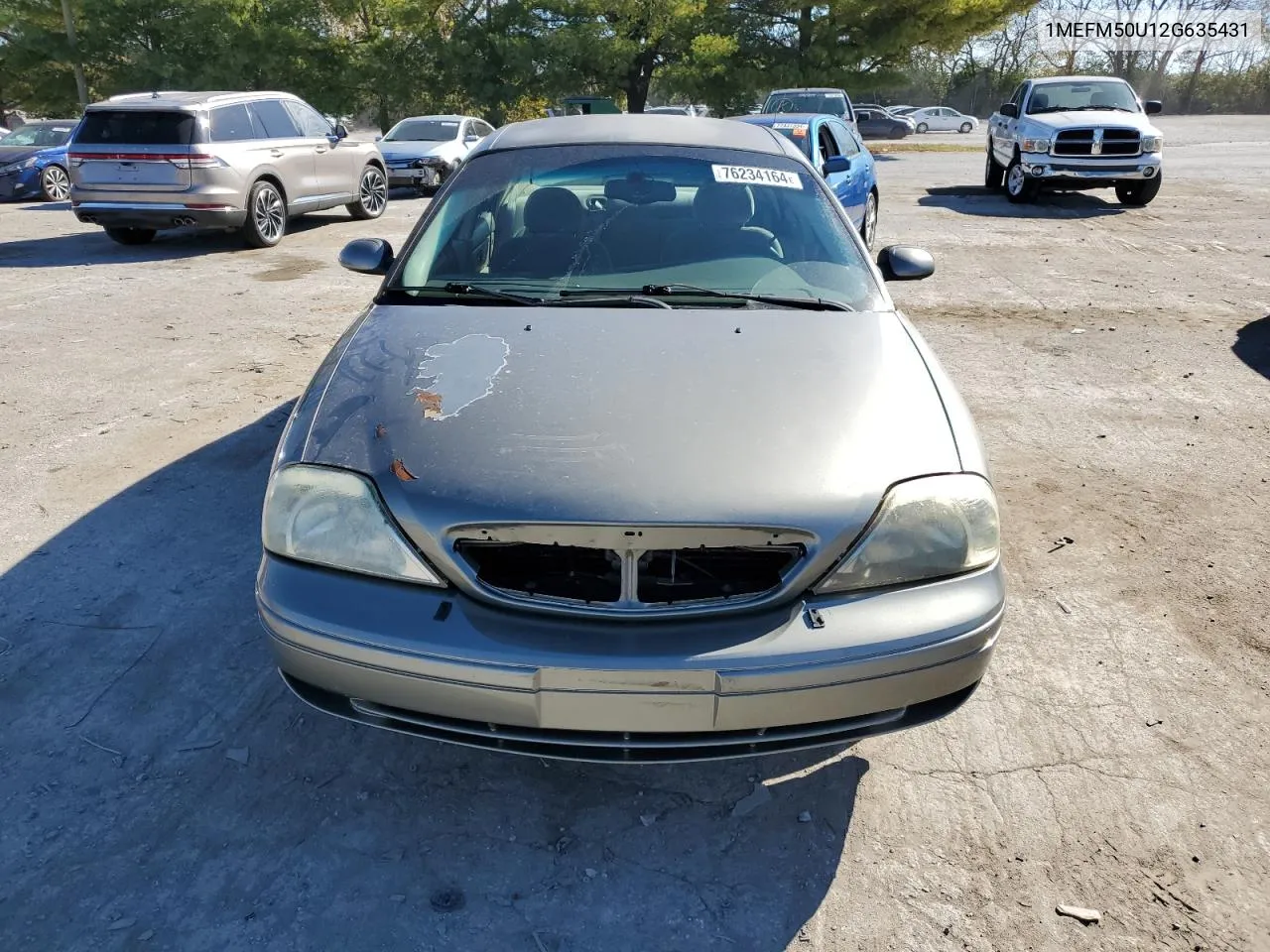 2002 Mercury Sable Gs VIN: 1MEFM50U12G635431 Lot: 76234164