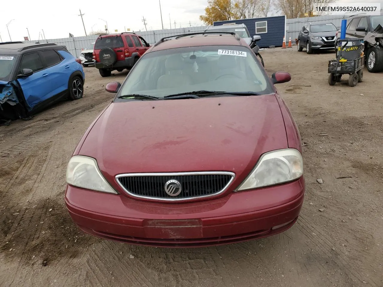 2002 Mercury Sable Ls Premium VIN: 1MEFM59S52A640037 Lot: 77318134