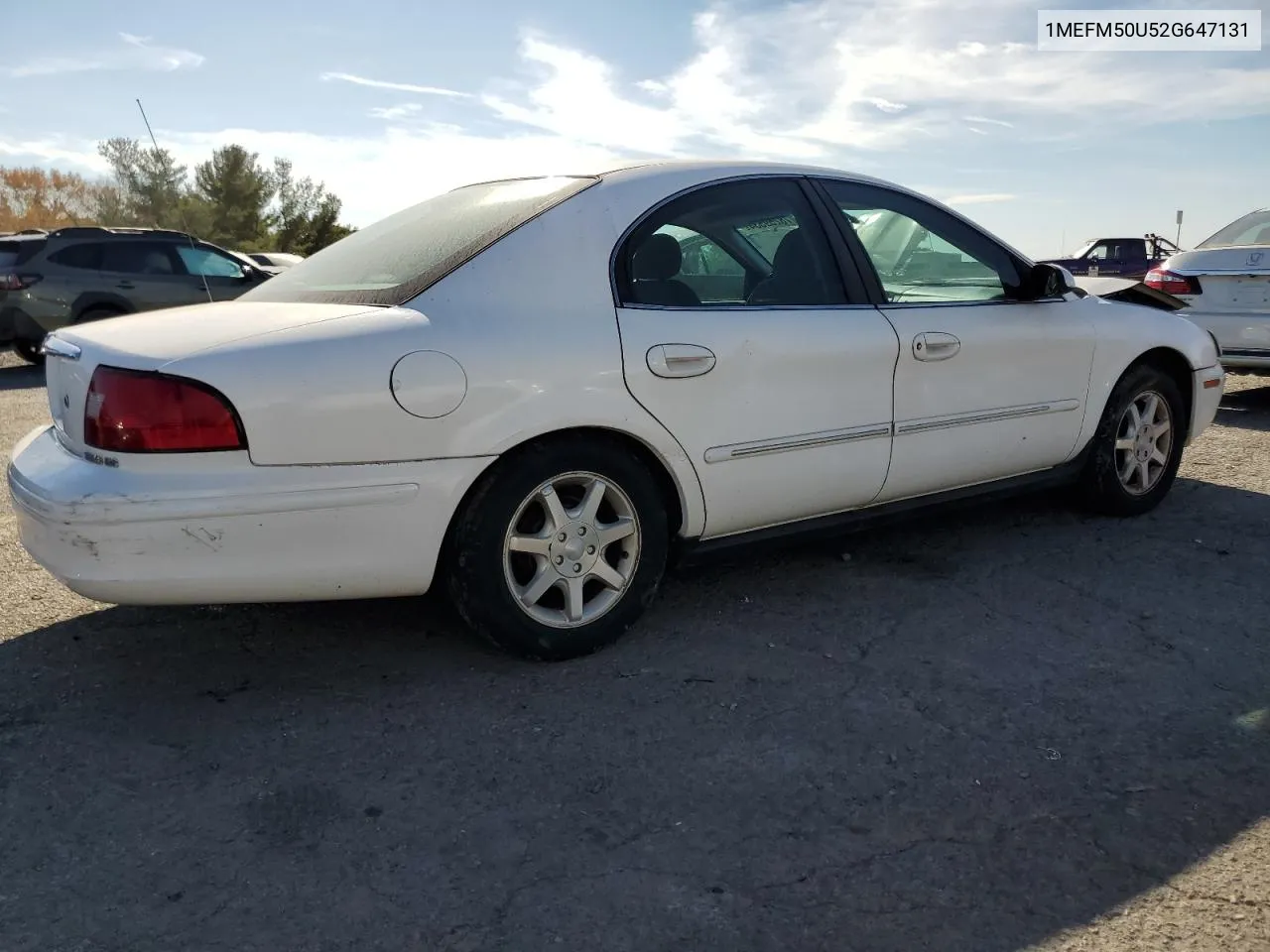 2002 Mercury Sable Gs VIN: 1MEFM50U52G647131 Lot: 78259534