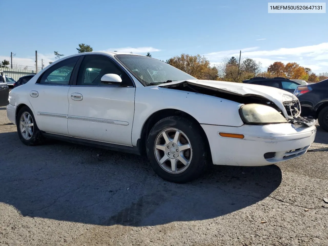 2002 Mercury Sable Gs VIN: 1MEFM50U52G647131 Lot: 78259534