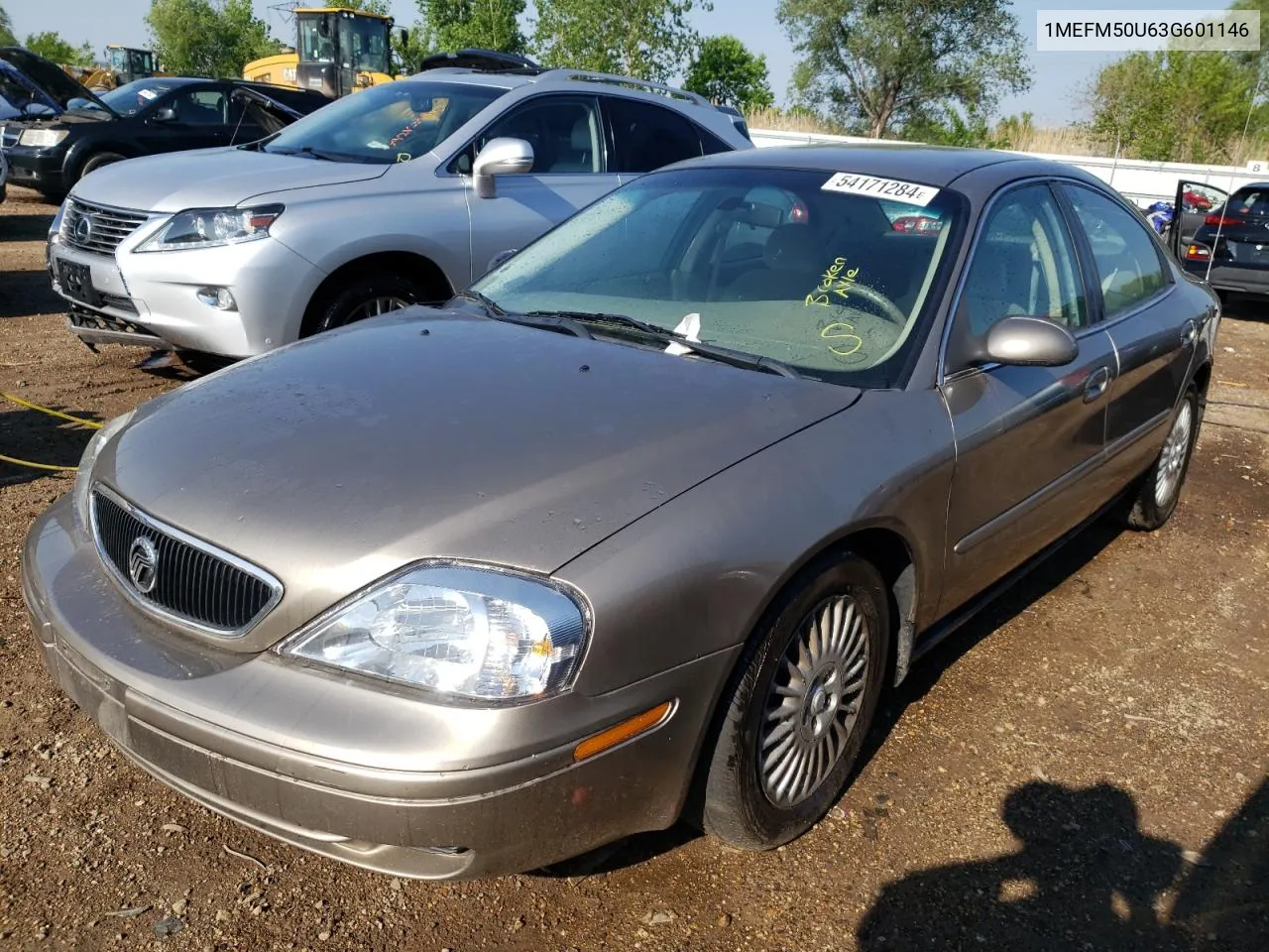 2003 Mercury Sable Gs VIN: 1MEFM50U63G601146 Lot: 54171284