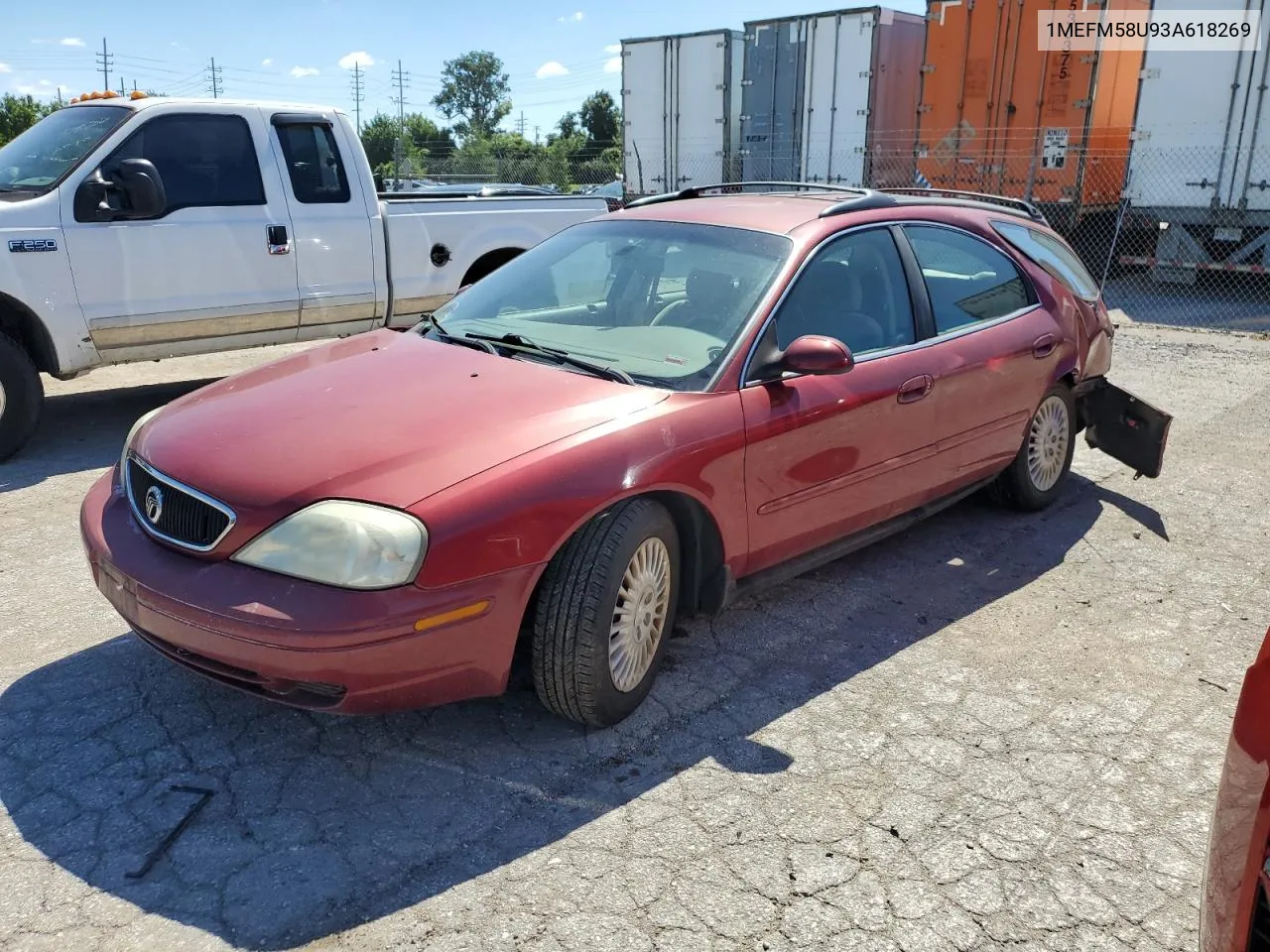 2003 Mercury Sable Gs VIN: 1MEFM58U93A618269 Lot: 58146524