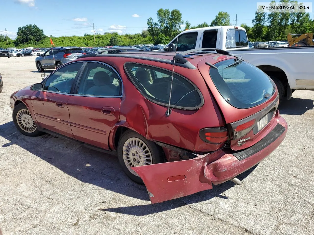 2003 Mercury Sable Gs VIN: 1MEFM58U93A618269 Lot: 58146524