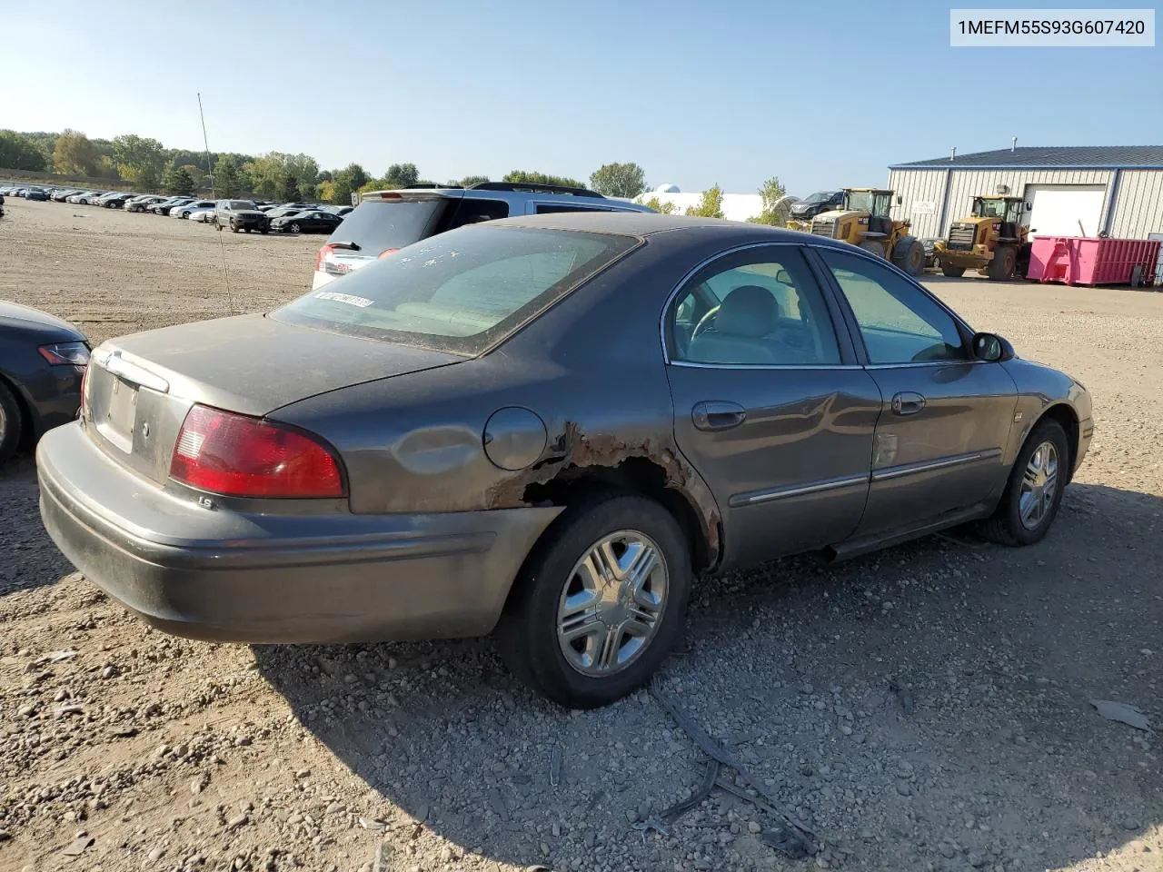 2003 Mercury Sable Ls Premium VIN: 1MEFM55S93G607420 Lot: 70706984