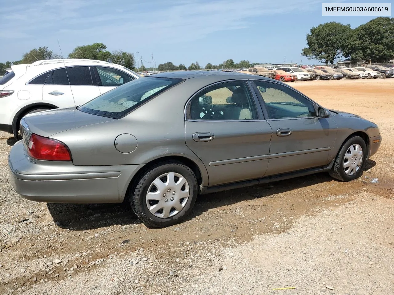 2003 Mercury Sable Gs VIN: 1MEFM50U03A606619 Lot: 71093694