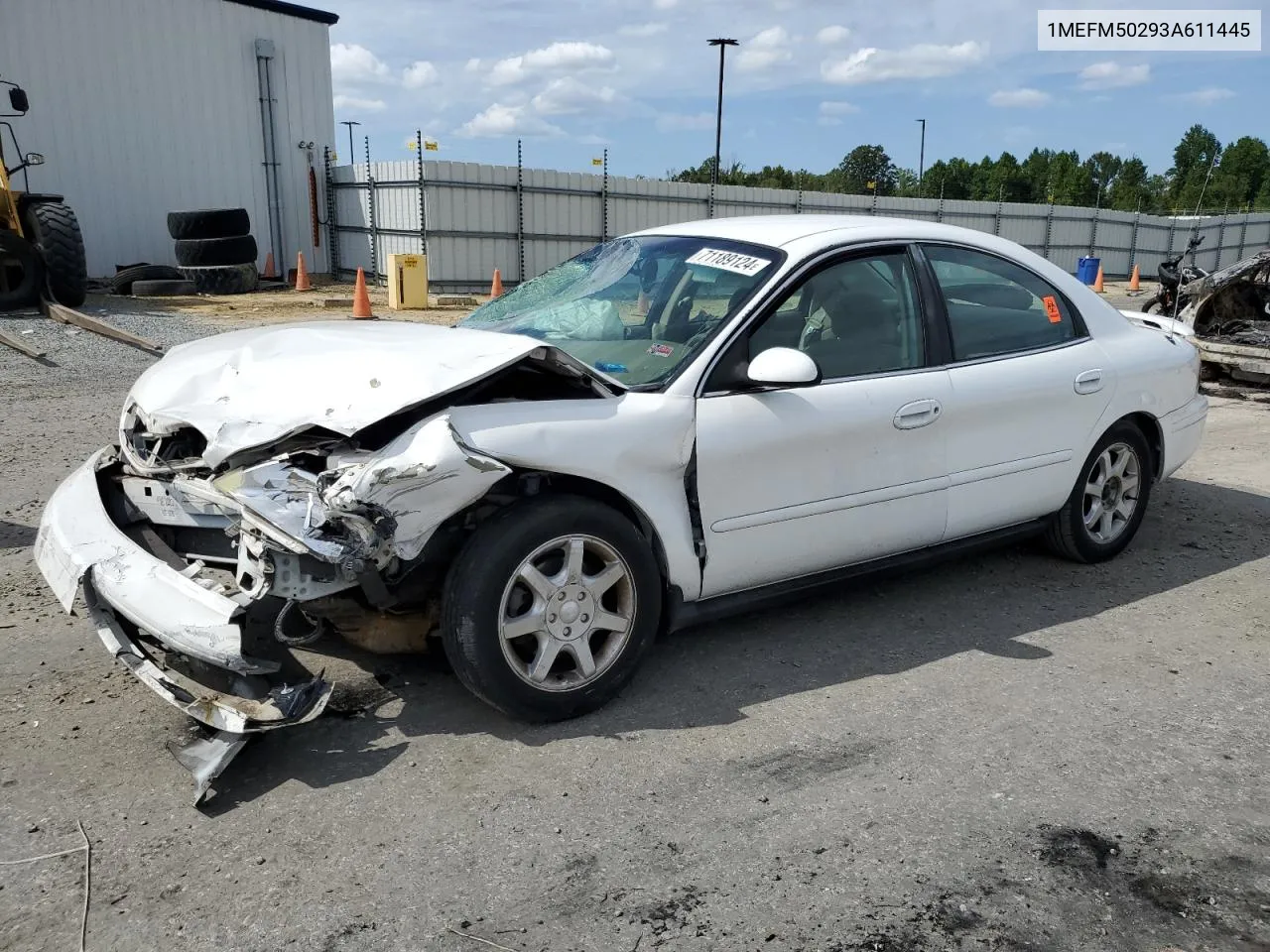 2003 Mercury Sable Gs VIN: 1MEFM50293A611445 Lot: 71189124