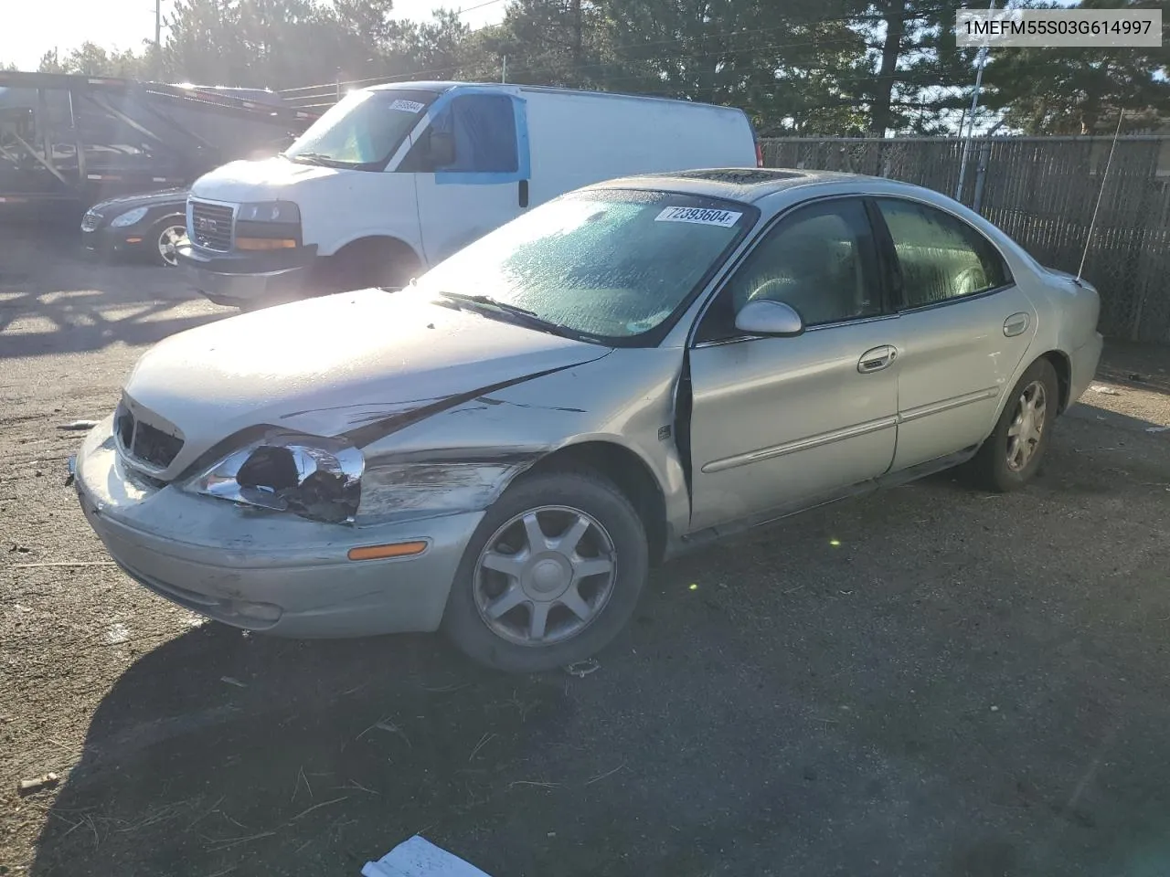 2003 Mercury Sable Ls Premium VIN: 1MEFM55S03G614997 Lot: 72393604