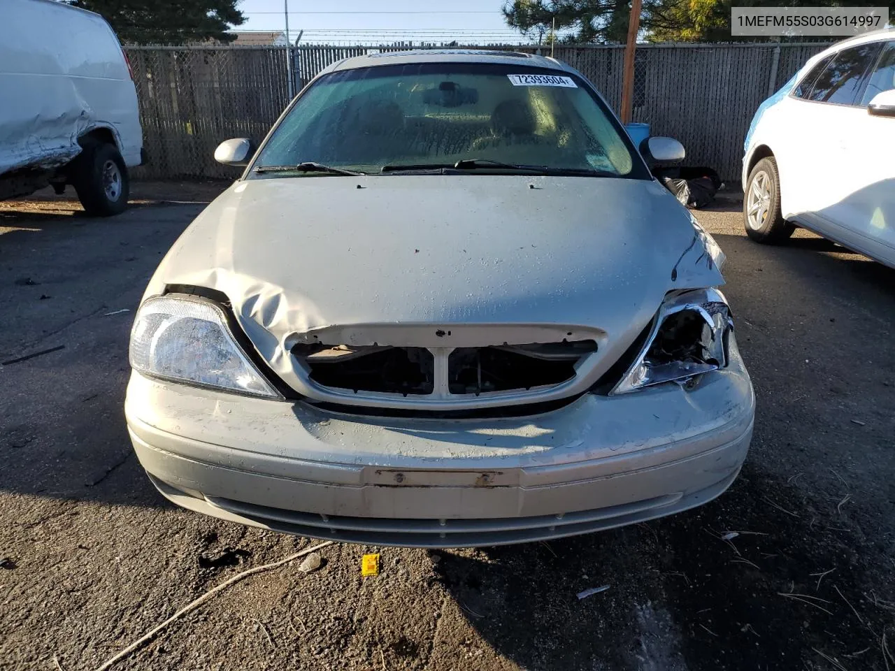 2003 Mercury Sable Ls Premium VIN: 1MEFM55S03G614997 Lot: 72393604