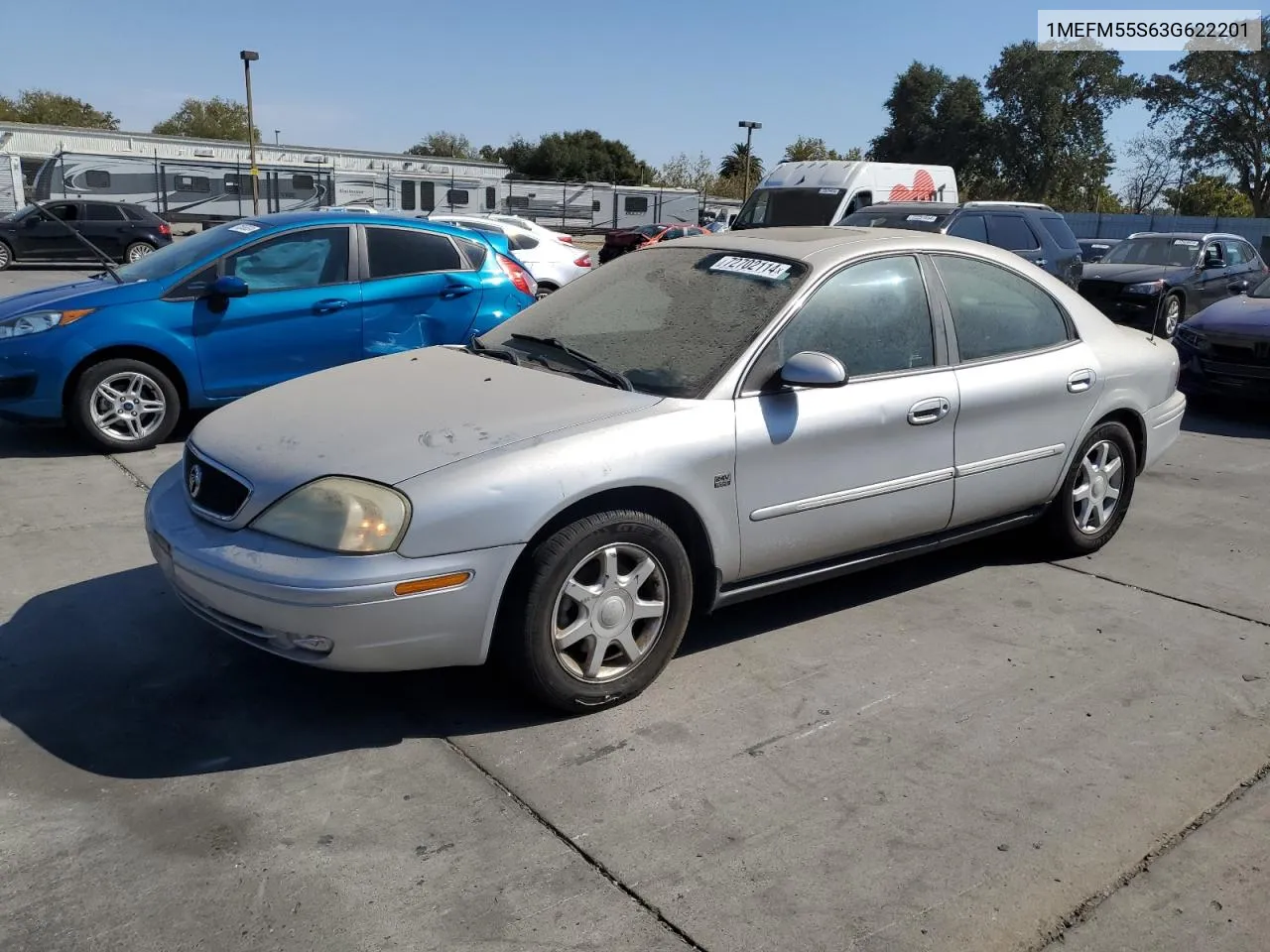 2003 Mercury Sable Ls Premium VIN: 1MEFM55S63G622201 Lot: 72702114