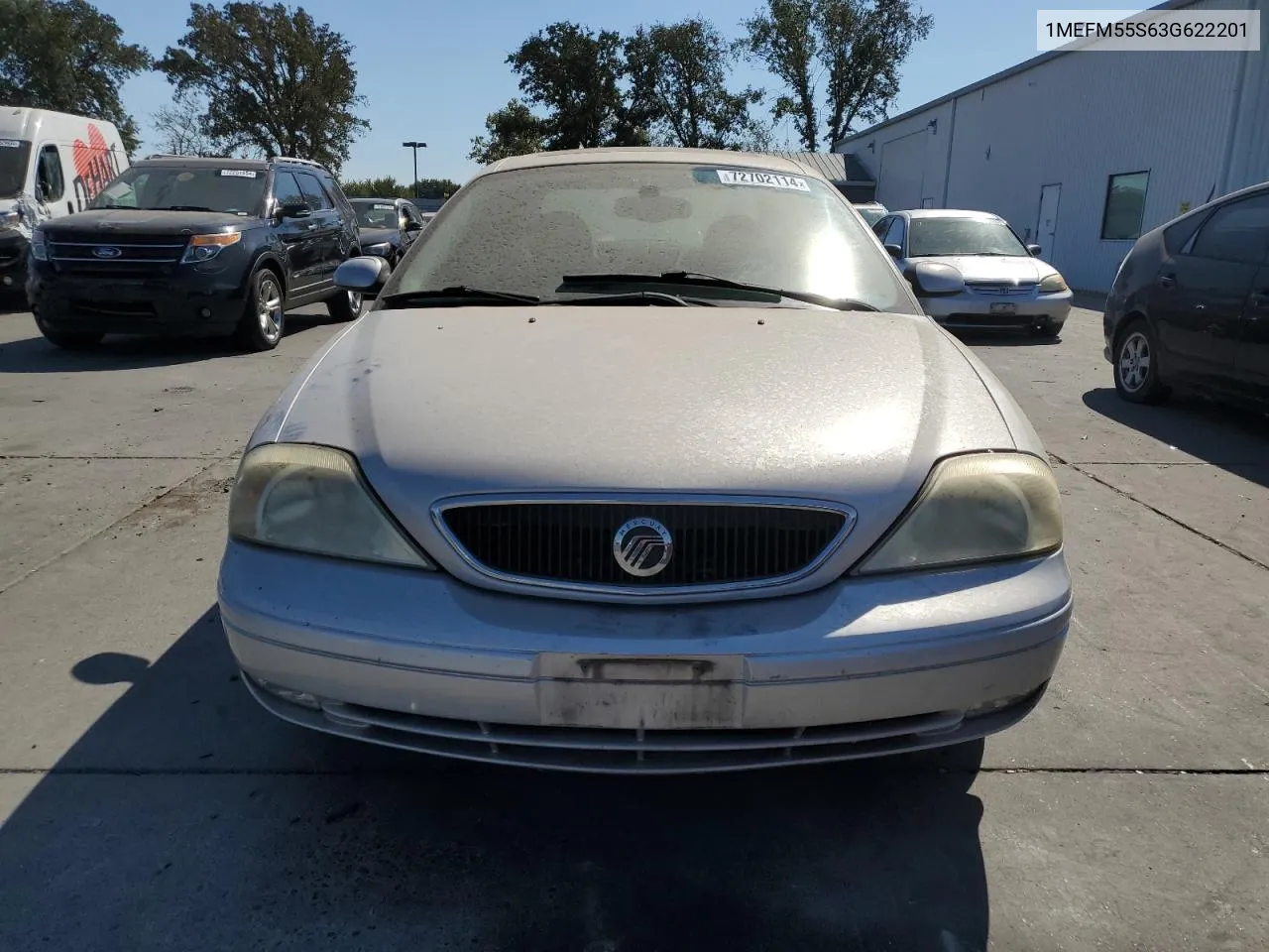 2003 Mercury Sable Ls Premium VIN: 1MEFM55S63G622201 Lot: 72702114