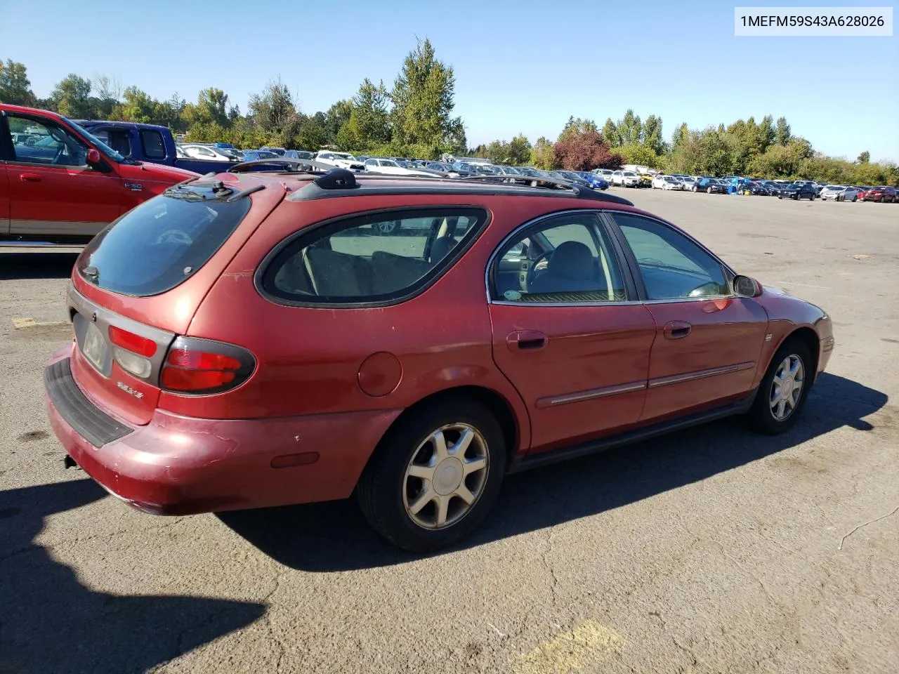 2003 Mercury Sable Ls Premium VIN: 1MEFM59S43A628026 Lot: 73787924