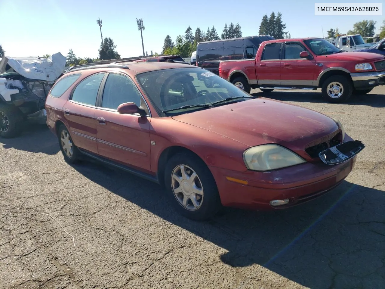 2003 Mercury Sable Ls Premium VIN: 1MEFM59S43A628026 Lot: 73787924