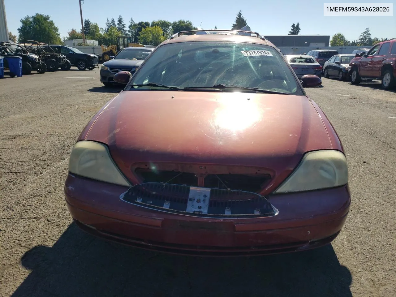 2003 Mercury Sable Ls Premium VIN: 1MEFM59S43A628026 Lot: 73787924