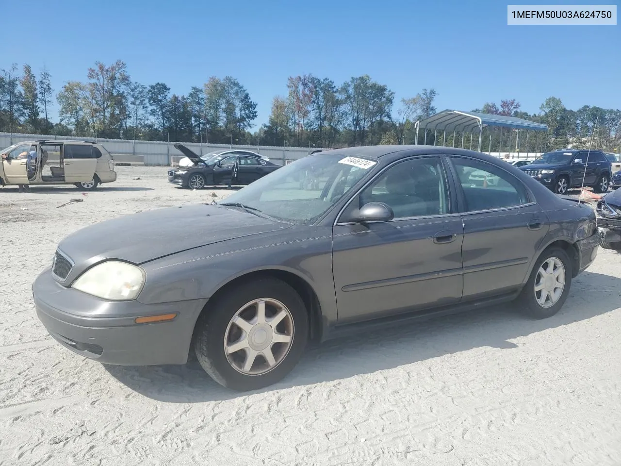 2003 Mercury Sable Gs VIN: 1MEFM50U03A624750 Lot: 74446124